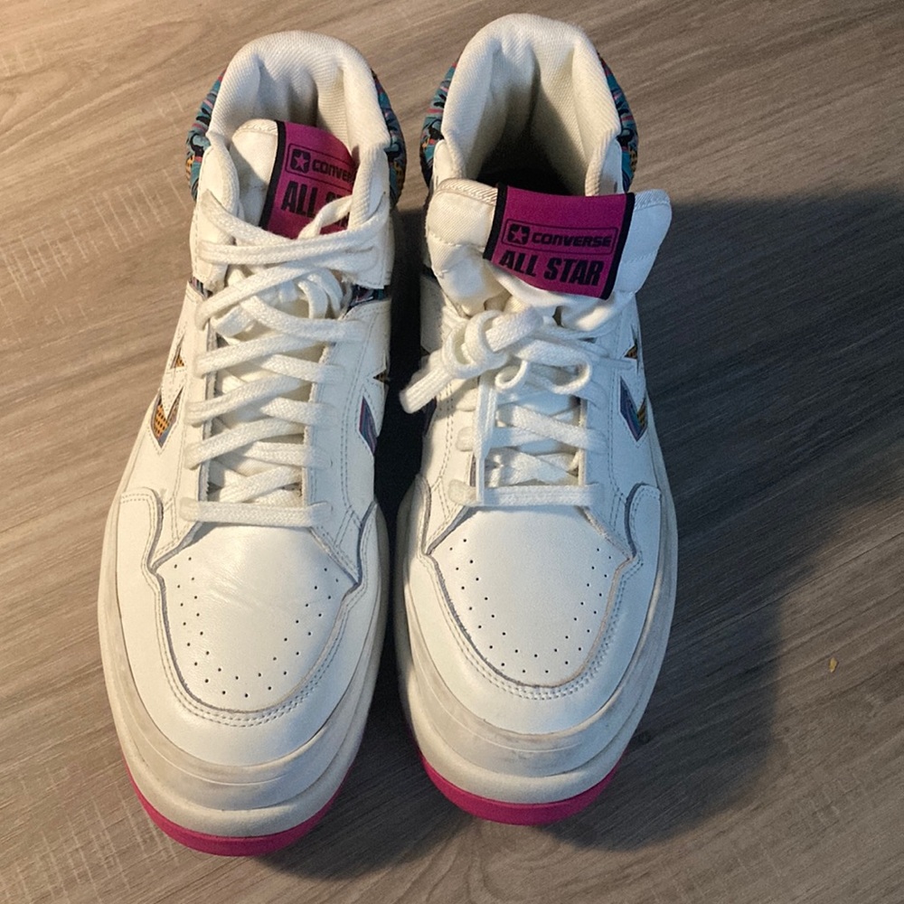 Converse Unisex Mid Leather A004437C Vintage White/Prime Pink/Black